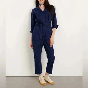 ALEX MILL Expedition Washed Twill Jumpsuit Deep Navy Blue Casual Women’s Small